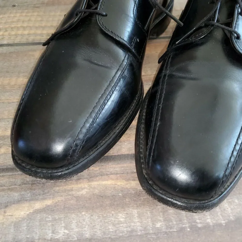 Allen Edmonds Sagamore Black Bicycle Toe‎ Dress Shoes Oxfords 12C narrow width